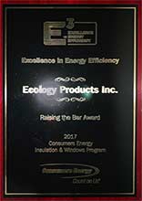 2017 Raising the Bar Award - Consumers Energy for Ecology Products aka Blown Insulation
